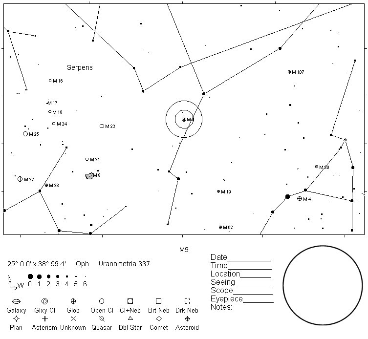 M9 Telrad Finder Chart