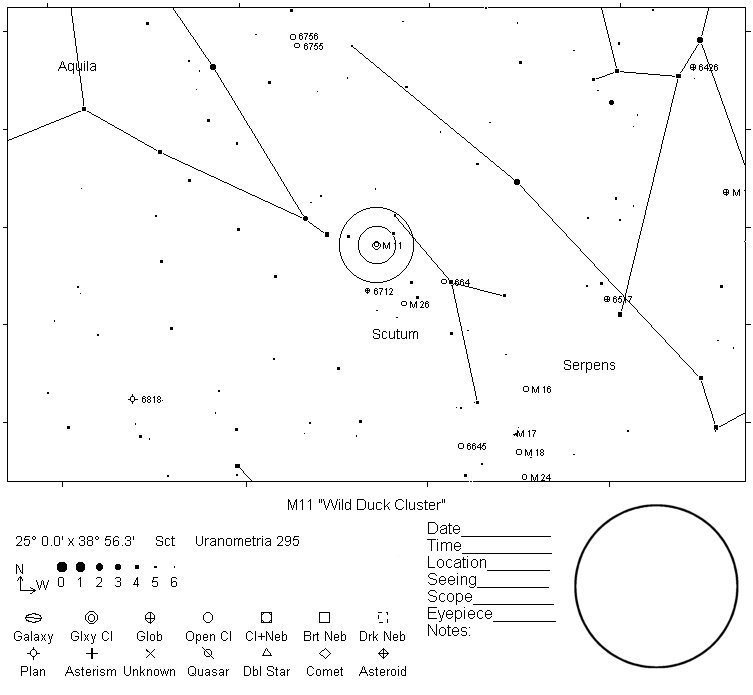 M11 Telrad Finder Chart