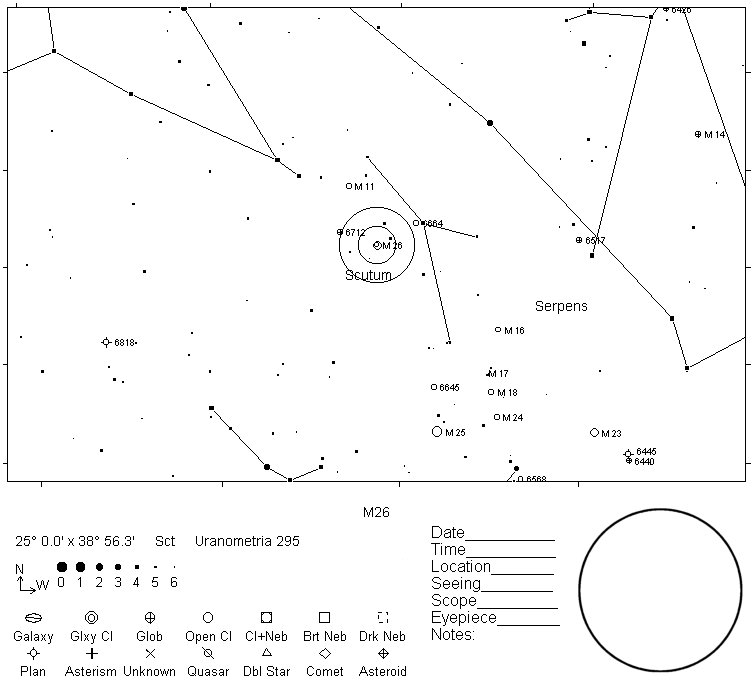 M26 Telrad Finder Chart