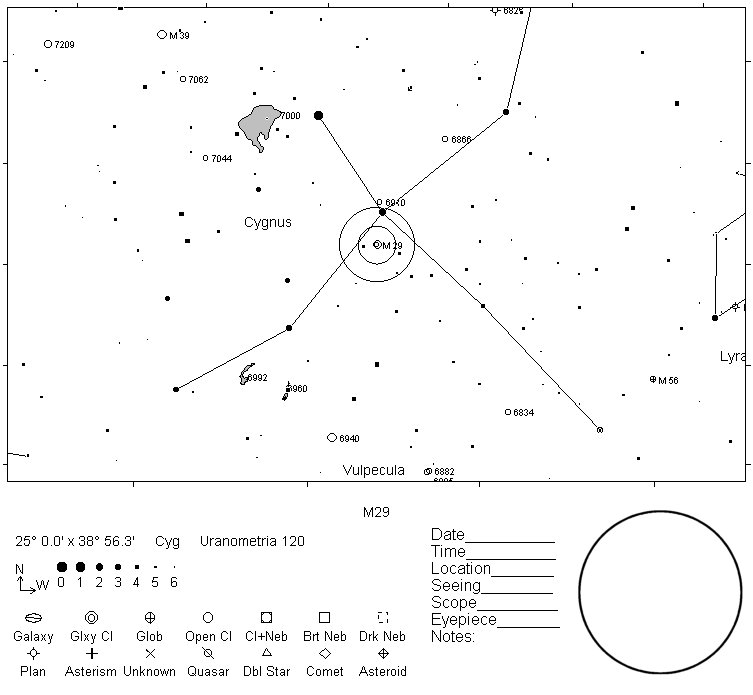 M29 Telrad Finder Chart