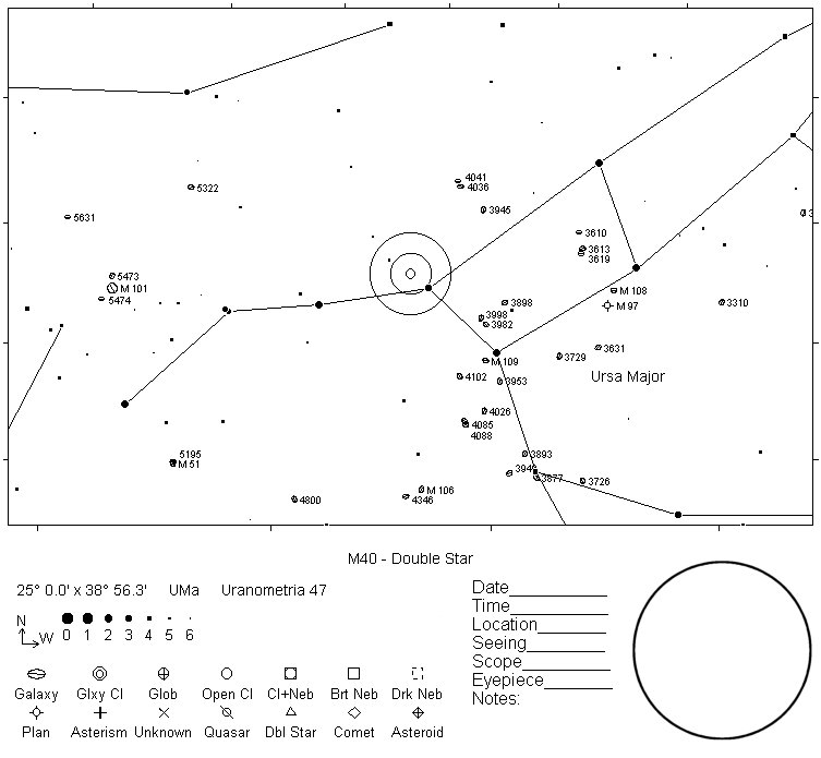 M40 Telrad Finder Chart