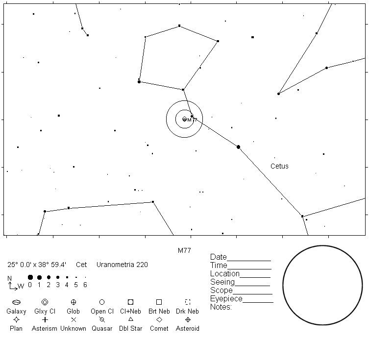 M77 Telrad Finder Chart