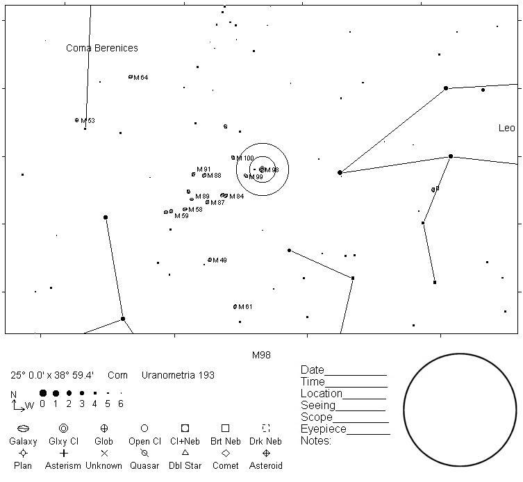 M98 Telrad Finder Chart